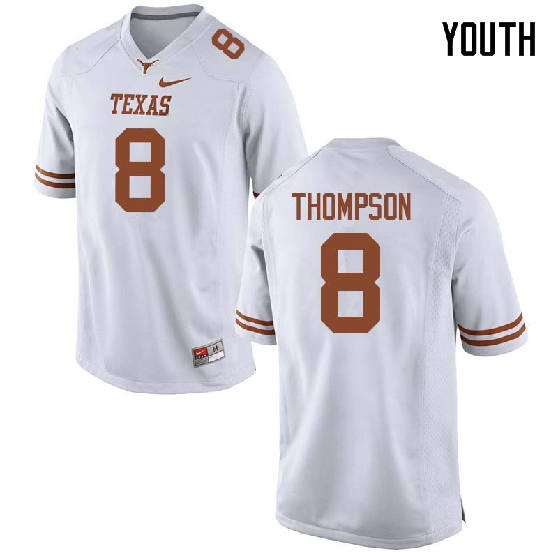 Youth #8 Casey Thompson Texas Longhorns College Football Jerseys Sale-White